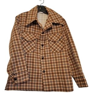 Vintage Kids Plaid Print Jacket